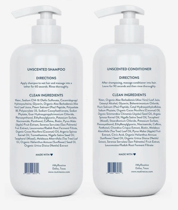 Routine Anti-Thinning Shampoo & Conditioner Set Biotin DHT Unscented 2 pack - image 3 of 3