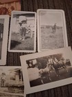 Vtg B&W Snapshot Photo Lot (10) Mid-Century Americana Horses Farm Family House — photo 5