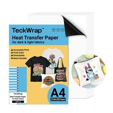 Heat Transfer Paper for T-Shirts 15 Sheets 8.3" x 11.7" Inkjet Compatible