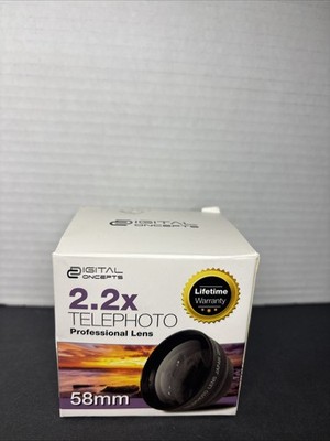 Digital Concepts High Definition 2.2X  58mm Telephoto Lens Japan Optics W/Caps