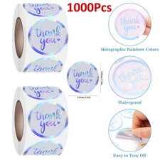 1000Pcs 1.5" Thank You Stickers Thank You For Supporting My Small Business Label