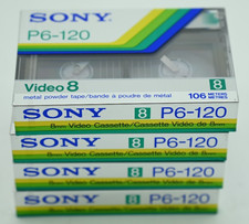 Vintage Lot of 4 Sony P6-120 Video 8 Metal Powder Tape New SEALED