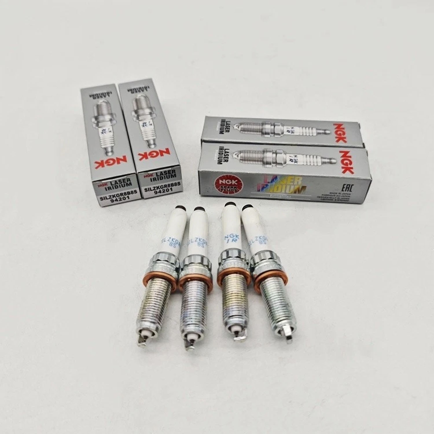 Genuine 4X NGK Laser Iridium Spark Plugs SILZKGR8B8S 94201 For BMW B58 Engine