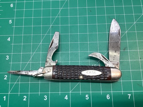 Case XX 10 Dot Jigged Delrin 640045R Camp Scout Vintage Pocket Knife