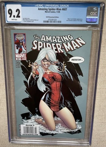 Amazing Spider-Man 607 Cgc 9.2 Newsstand  J Scott Campbell Cover 2009