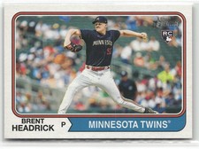 2023 Topps Heritage Brent Headrick RC Rookie Minnesota Twins #572