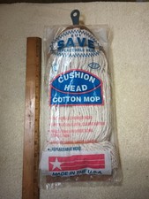 Was $24.90 Now $23.90~ Vintage Made In USA Cushion Head Cotton Mop Sealed