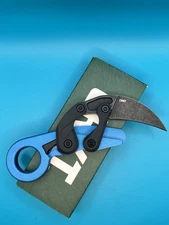 CRKT 4041B Provoke Blue Metallic Morphing Karambit Folding Knife Caswell Design