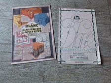 2 Catalogues blanc galeries lafayette 1922 et 1929 mode lingerie catalogue