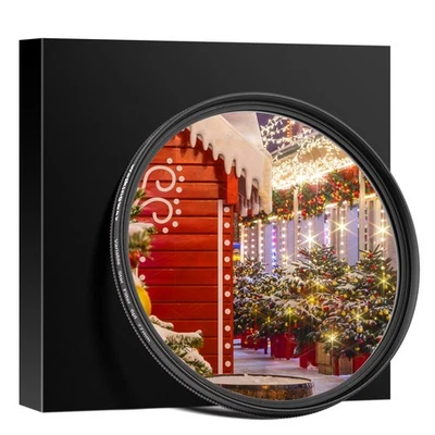 58mm 6 Point Starburst Lens Filter Variable Twinkle Star Effect Camera - Image 1 of 4