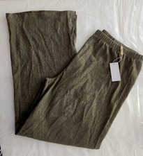 Pants trouser Stretch Pull-On elastic waist Straight Leg slit bottom Elie Tahari