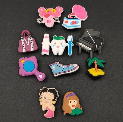  10 Cartoon Shoe Charms Cute Characters Fits Shoes Wristband Accessories New  
