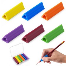 6 PCS Triangle Pencil Grips, Pencil Grips for Kids Handwriting, Assorted Bright
