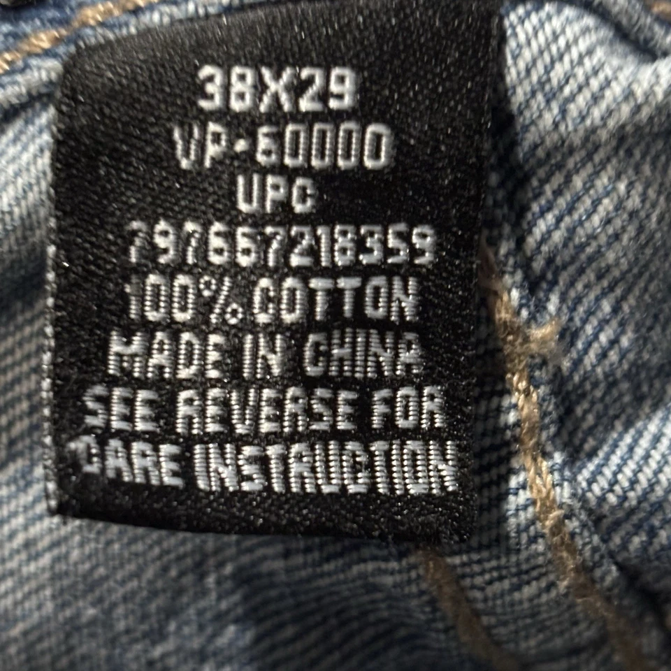 Jean relajado de lavado medio de denim azul para hombres Field & Forest Talla 38 x 29 Foto 4 de 4