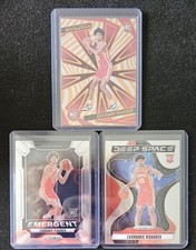 Zaccharie Risacher RC Lot Prizm Deep Space Emergent Revolution Rookie 3 card lot