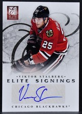 2012-13 Panini Elite Signings Viktor Stalberg 6 Chicago Blackhawks Auto 4365