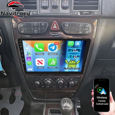 Android 15 Carplay Autoradio Für 2000-2005 Mercedes Benz G-Klasse W463 GPS Navi