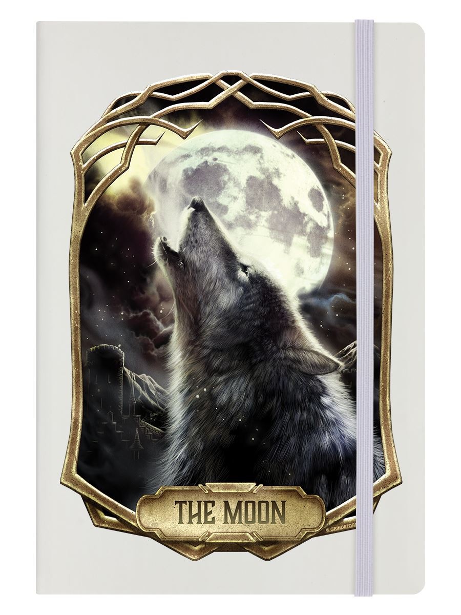 Deadly Tarot Notebook Obsidian The Moon A5 Hard Cover Cream 14x21cm
