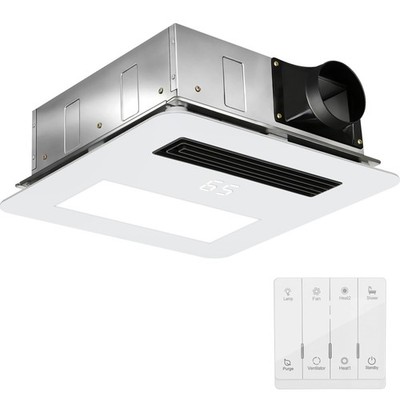 Bathroom Exhaust,4-in-1 Ventilation System,190 CFM Airflow,Ultra-Quiet 30 dB,...