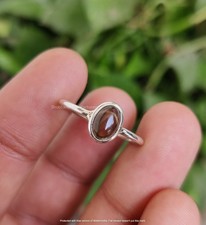 Smoky Quartz Ring 925 Silver Minimalist Tiny All Size Ring Gift For Women Girls