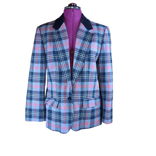 VTG Pendleton Woolen Mills Made Portland Oregon 100% Virgin Wool Plaid Size 10?