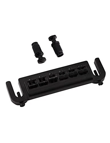 Adjustable Wraparound Guitar Bridge Combined bridge Tailpiece Compatible Black - Picture 2 of 7