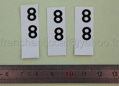 AK Miniature Vehicle 1/43 Rally Race Decal No. 8 Heco Diorama Eight