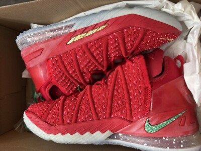 New DS Nike LeBron 18 'X-Mas In LA' Red Lucky Green DB8148-601