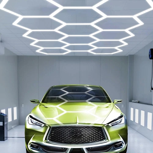 14X Hexagon LED Lampe Röhren Werkstatt Garage Wand Decken Leuchte Beleuchtung DE - Bild 3 von 13