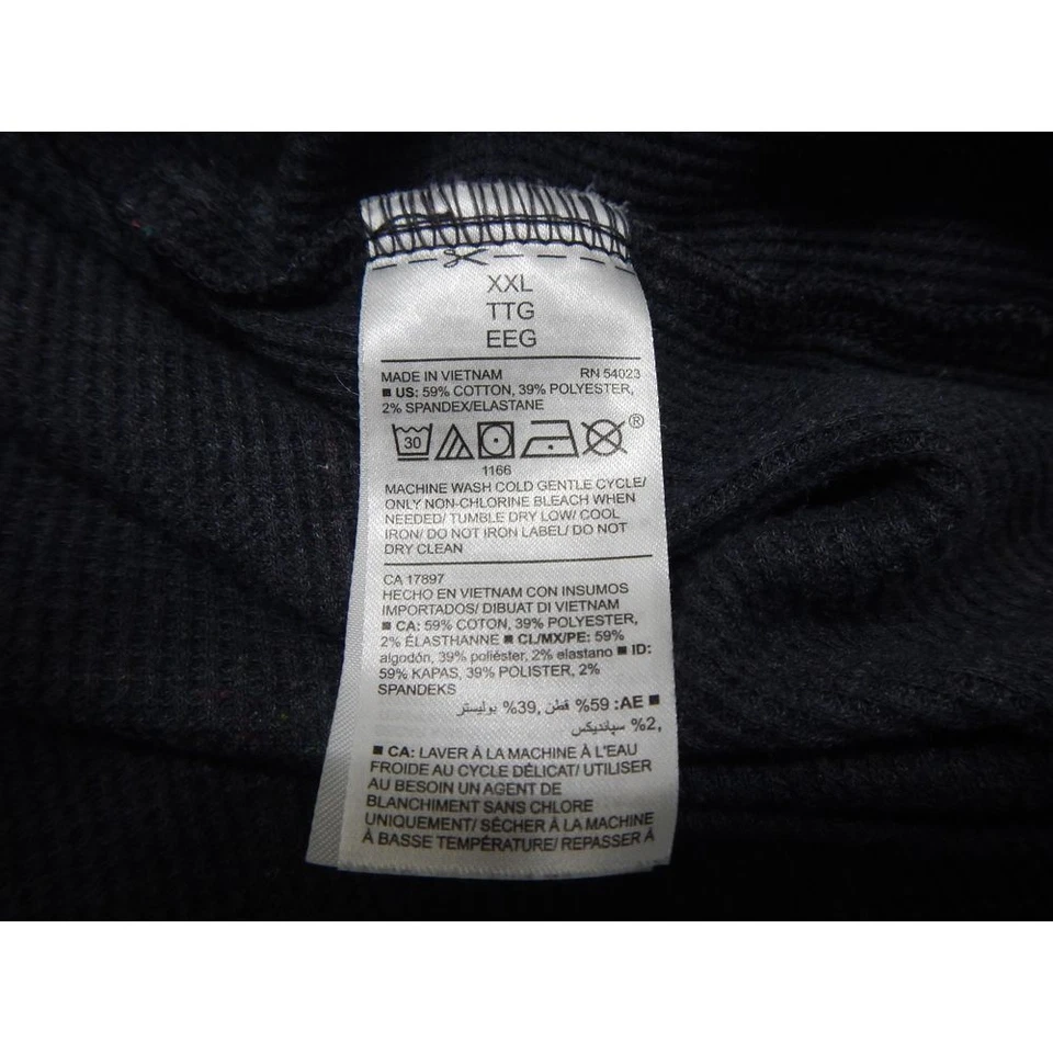 Old Navy Thermal Top Gray XXL Women's Palm Tree Holiday Print Long Sleeve - Image 4 of 4