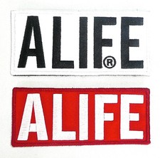 (Set of 2) ALIFE Red/White 5 1/2" And White/Black 5 3/4" Embroidered Patch NEW 