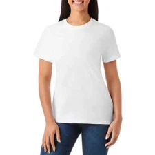 Member's Mark Women's Short Sleeve Crewneck Tee Size S White NO TAGS