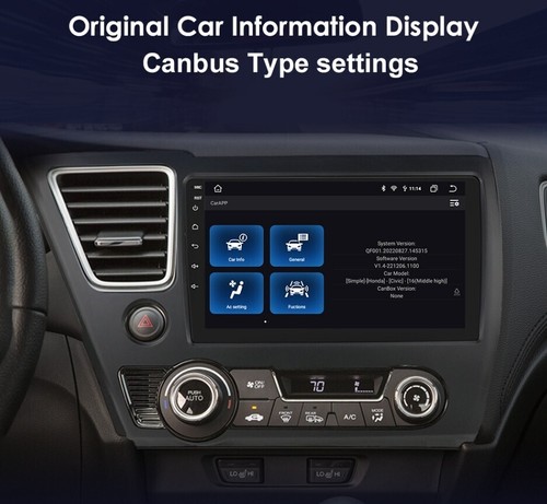9 inch Touch Screen Android Car Stereo Radio GPS Navi Carplay For Honda CIVIC - Picture 9 of 17