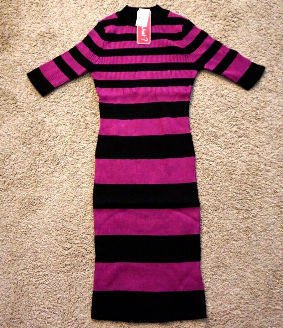 open lace back dress The Grave Girls Distressed Striped Oversized Sweater main image 0