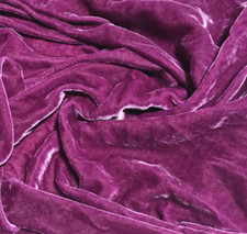 BOYSENBERRY PURPLE Hand Dyed Silk Velvet Fabric