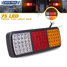 1X Rectangular Rear Tail Running Brake Backup Light Waterproof Boat Truck Van RV