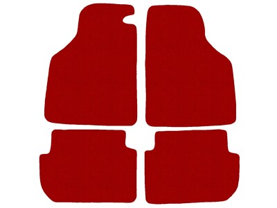 Rot Fußmatten, Autoteppiche für Mitsubishi Eclipse III 2000-2005, 14xRand