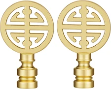 2 Packs Oriental Asian Lamp Finial Cap Knob Lamp Decoration for Lamp Shade Br...