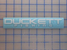 Duckett Sticker Decal 7.5" 11" Fishing Rods Bass Micro Magic Ghost White Reel 