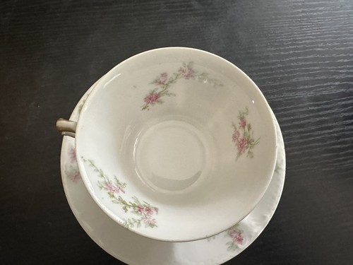 Theodore Haviland Limoge France Tea Cup and Saucer (Pink Flowers) - Picture 2 of 7