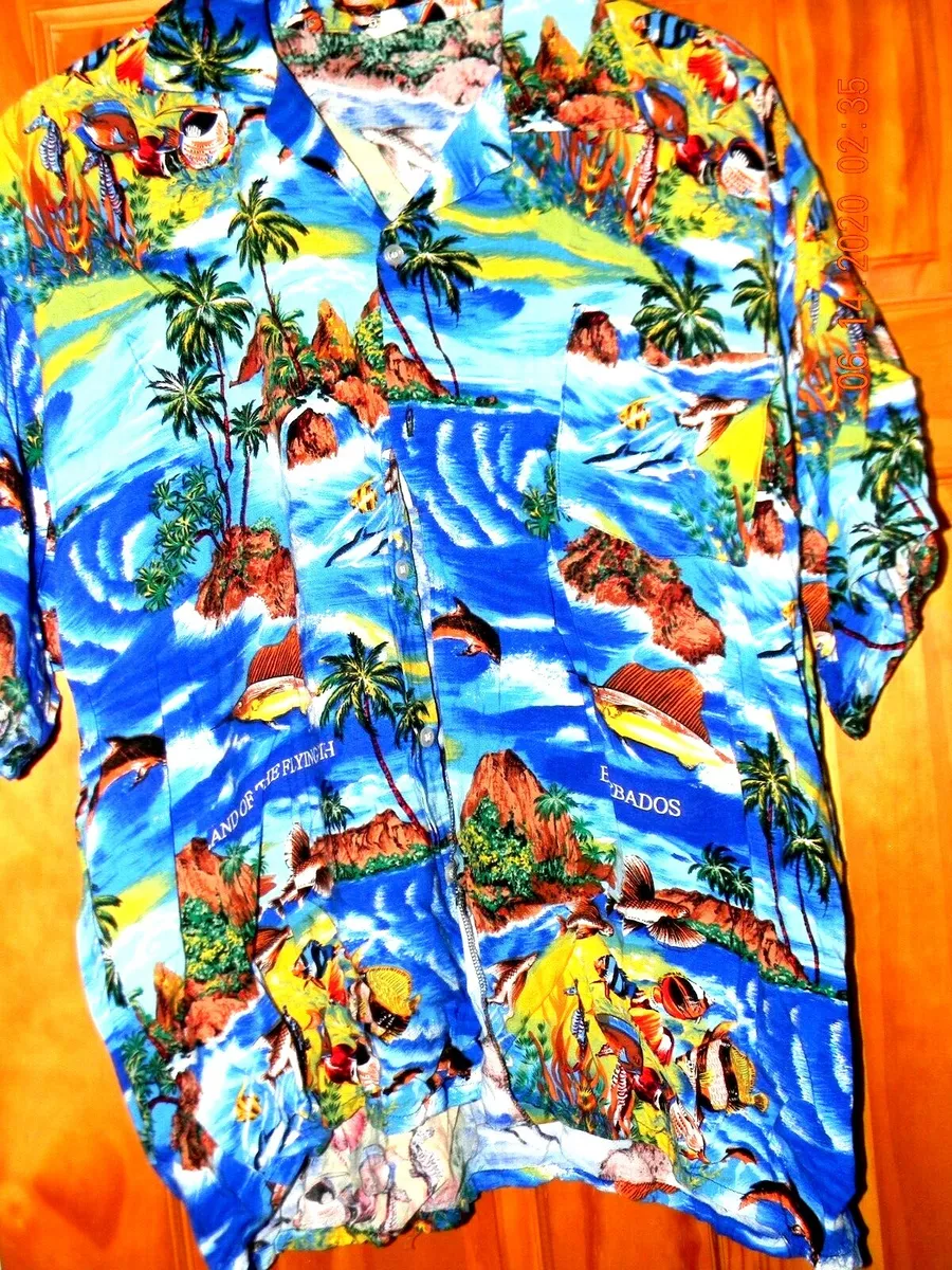Men's Hawaiian Aloha Shirt Size: EXTRA-LARGE