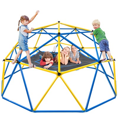 Jungle Gym 10ft Climbing Dome Outdoor with Monkey Bars with Hammock Swing 800LBS