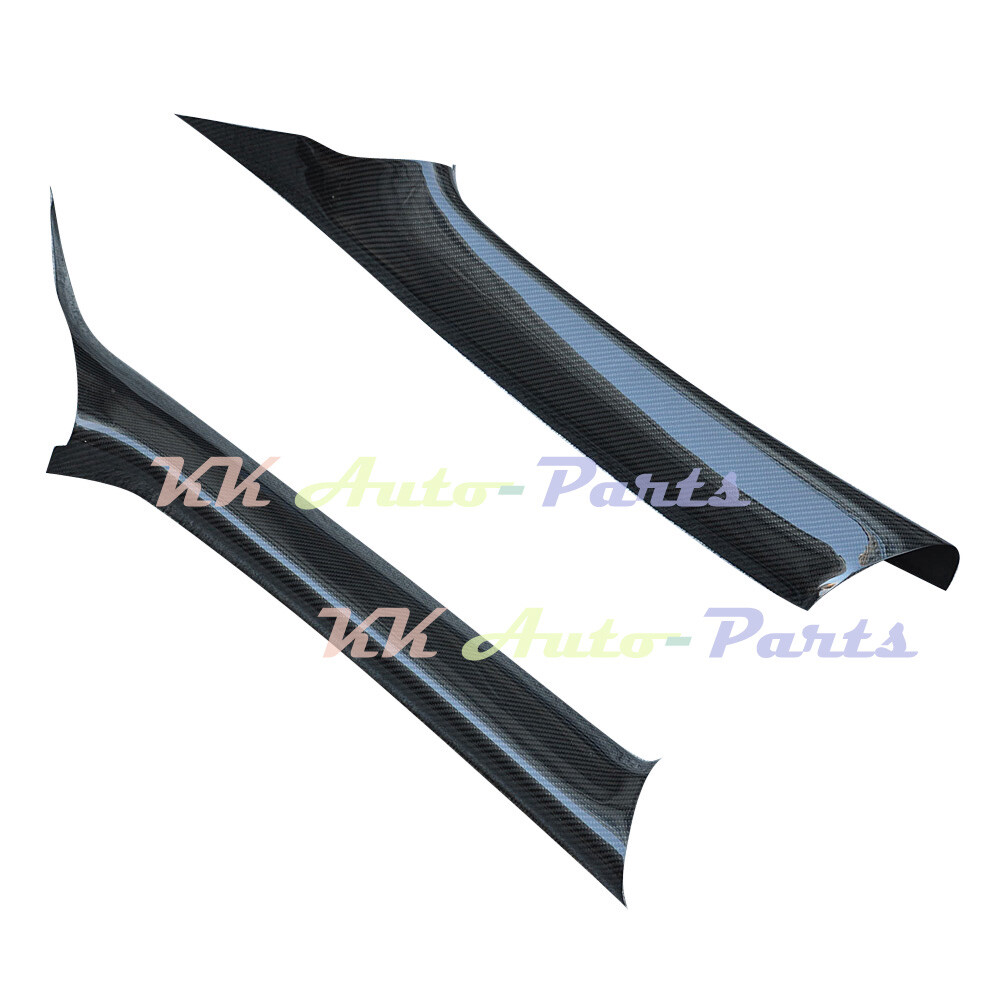 6-Piece Carbon Fiber Pillar Panel Cover Set – Fits Mitsubishi Evolution X Evo X & Ralliart – Gloss Finish