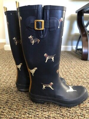 joules rain boots size 7 dog print | eBay