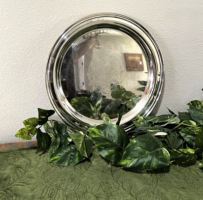 Original Webster Wilcox Round Silver-plated Serving Tray 15