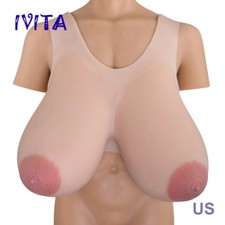 21XL Oval Nipple Silicone Breast Forms Drag Queen 16KG Huge Vest Boobs Enhancer