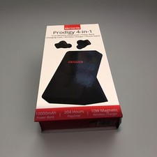 AIWA Wireless Earbuds and 10,000 mAh Powerbank with Phone Stand Black