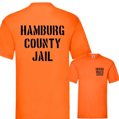 Kostüm Karneval Fasching Hamburg County Jail T-Shirt Fun Prison Gefängnis S-3XL