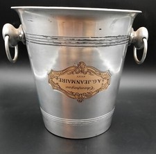 Seau à Champagne A.G. JEANMAIRE Original Collector Etiquette à l'envers