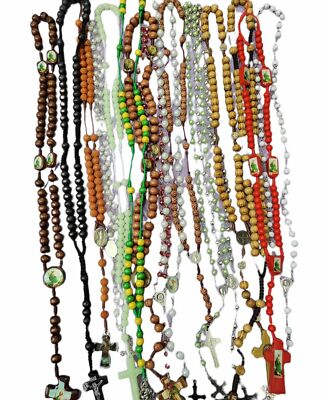 BEST SELLER-12pc Mix Lot wholesale Religious full Rosary Crucifix Cross 